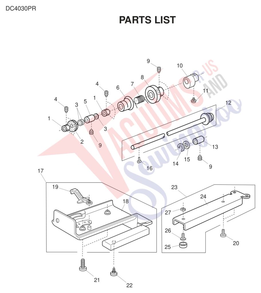 Janome DC4030 exploded schematic diagram (page 7)