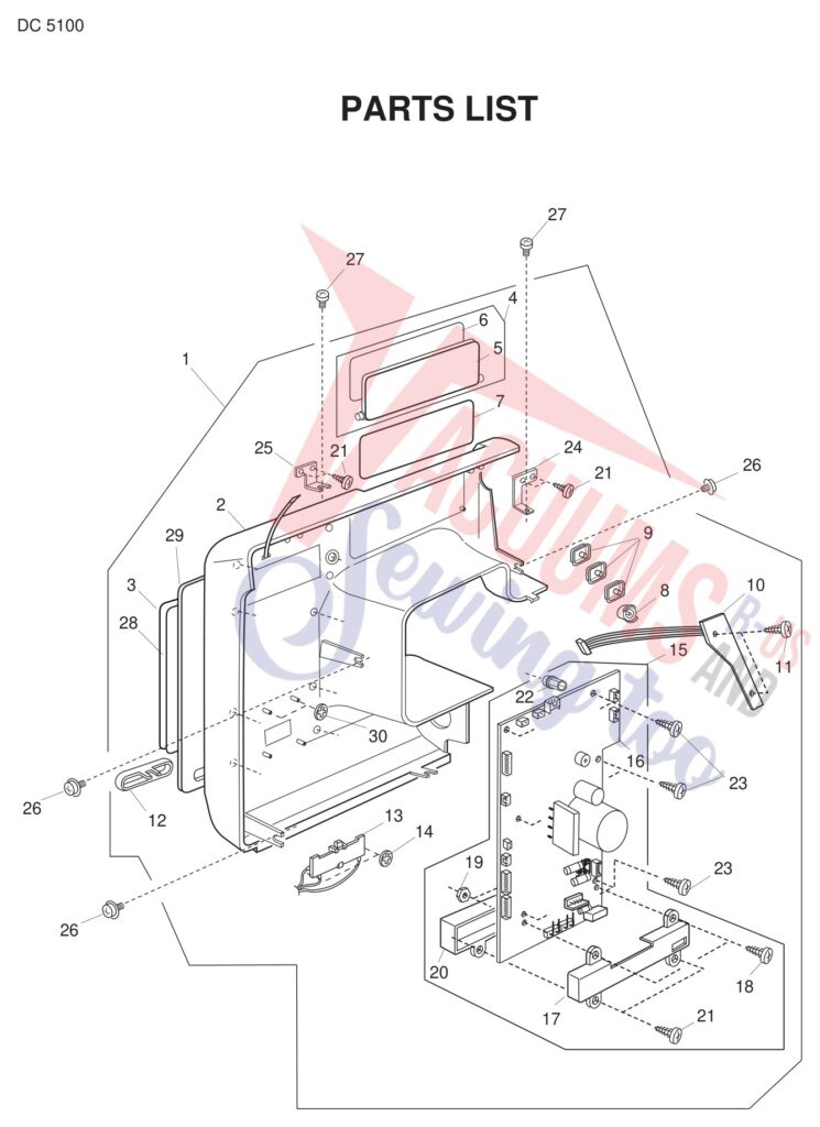 Janome DC5100 exploded schematic diagram (page 4)