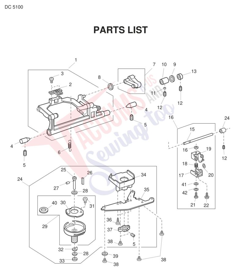 Janome DC5100 schematic page 7 preview