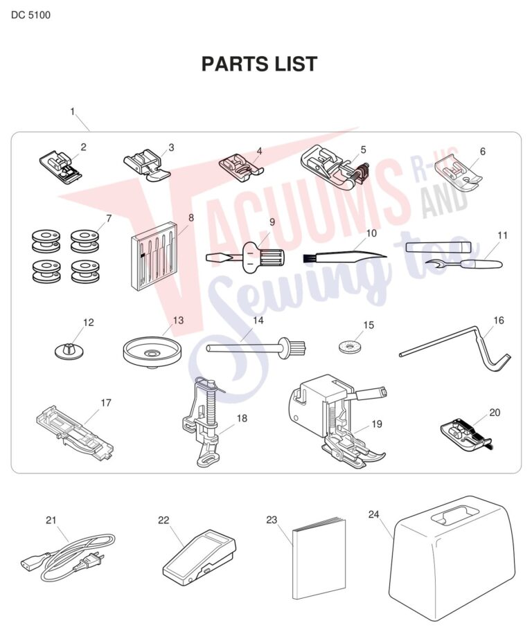 Janome DC5100 schematic page 9 preview