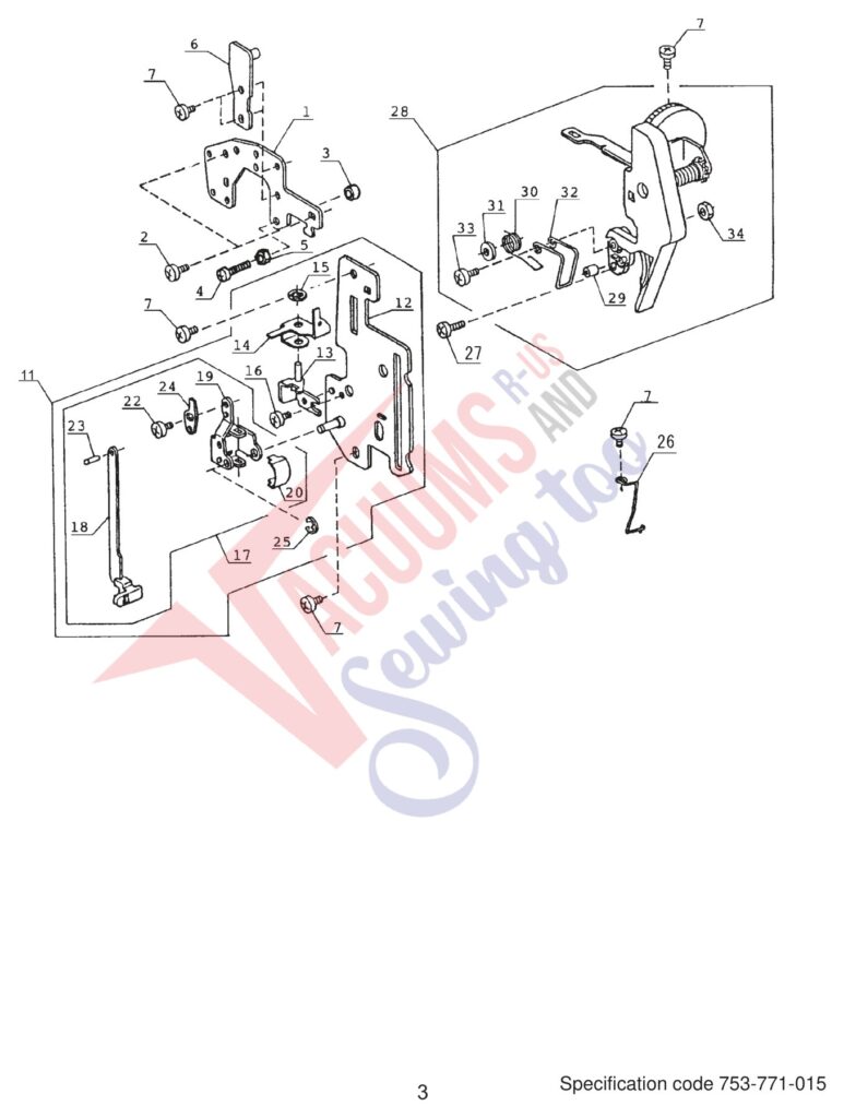 Janome DS3500 exploded schematic diagram (page 4)