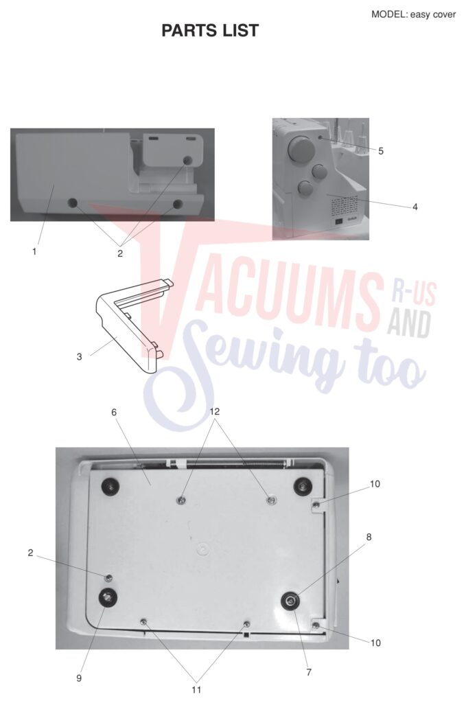 Elna EASYCOVER V2 exploded schematic diagram (page 2)