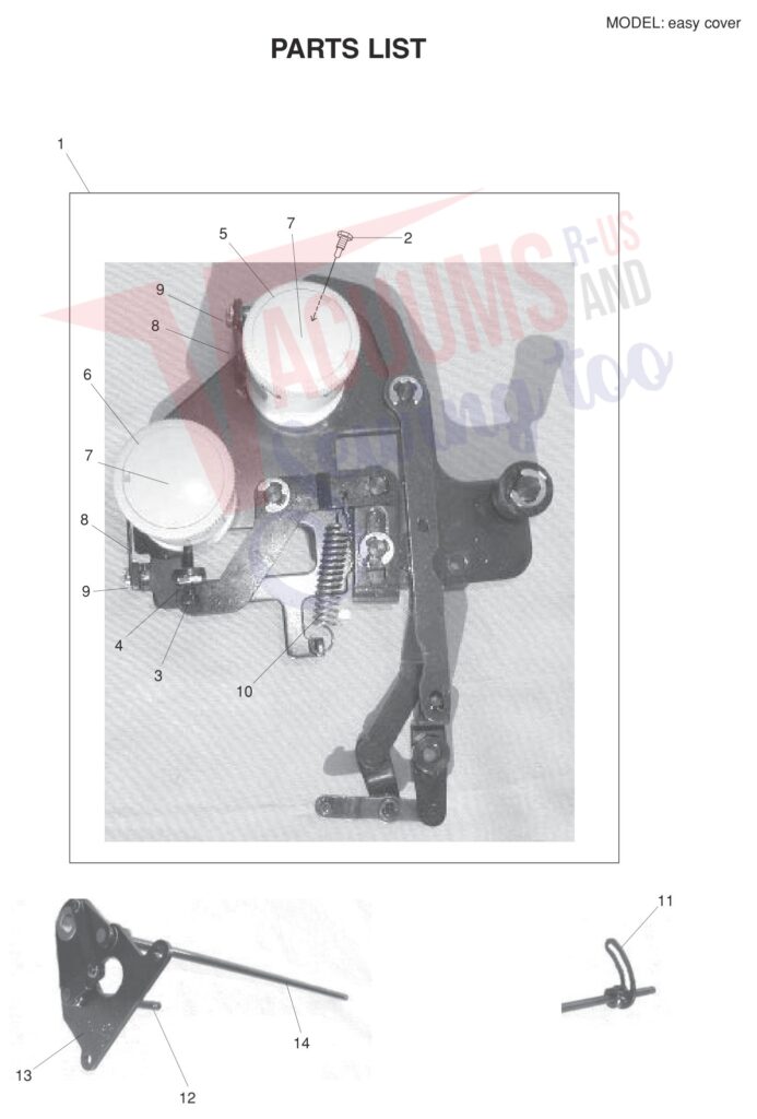 Elna EASYCOVER V2 exploded schematic diagram (page 6)