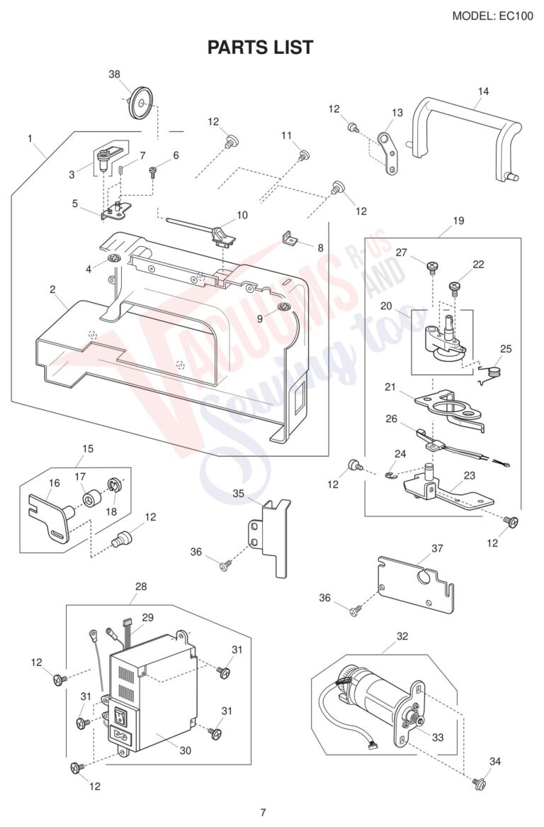 Necchi EC100 schematic page 7 preview