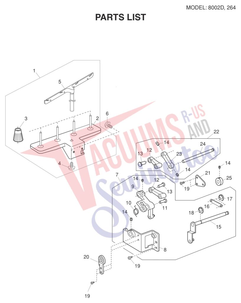 Elna EL264 V3 exploded schematic diagram (page 3)