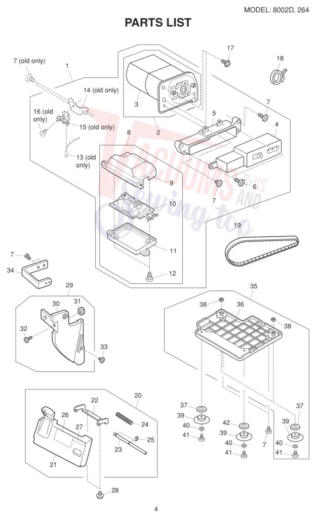 Elna EL264 V3 exploded schematic diagram (page 5)