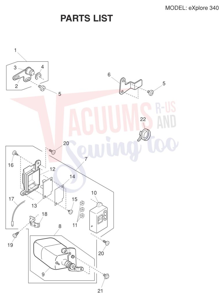Elna EL340 V2 exploded schematic diagram (page 2)