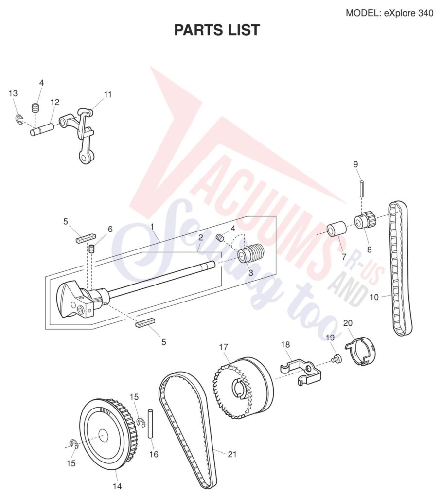 Elna EL340 V2 exploded schematic diagram (page 8)