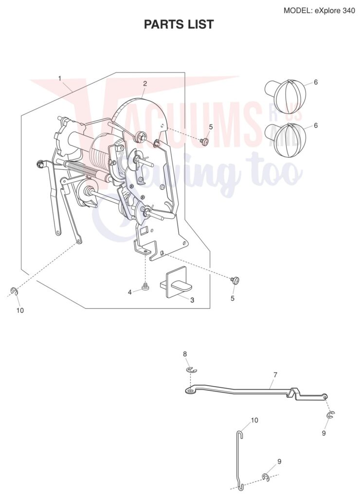 Elna EL340 V2 exploded schematic diagram (page 11)