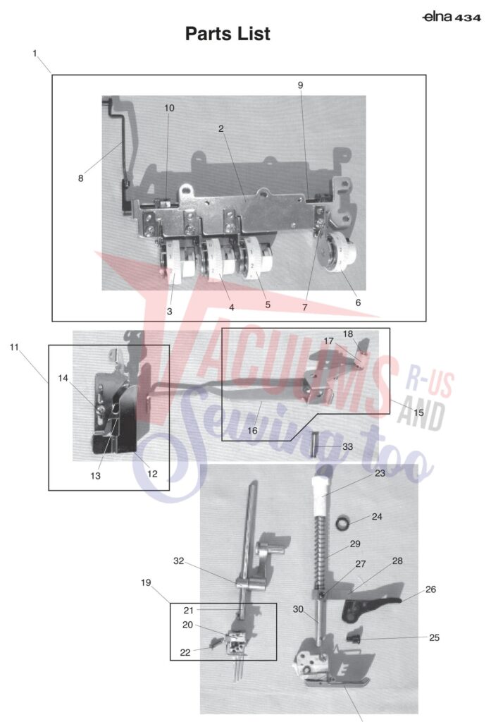 Elna EL434 exploded schematic diagram (page 4)