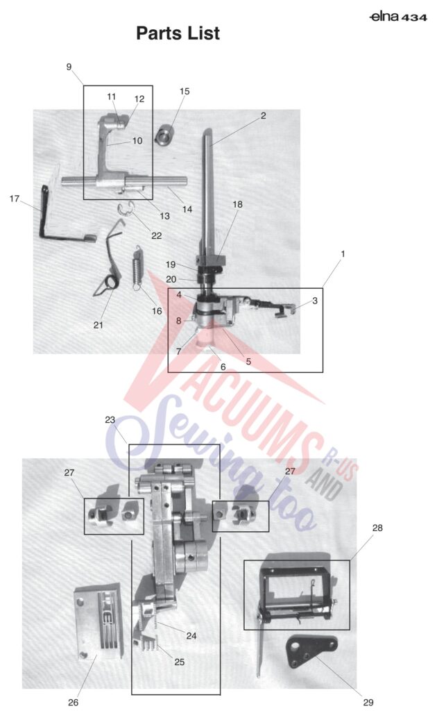 Elna EL434 exploded schematic diagram (page 5)