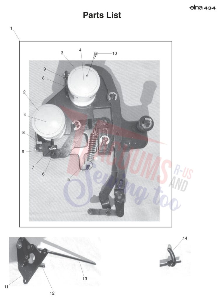 Elna EL434 exploded schematic diagram (page 6)