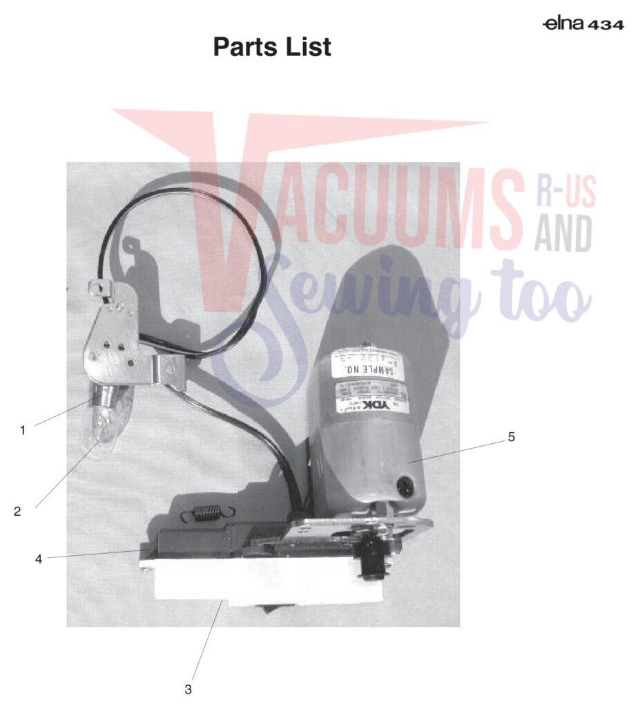 Elna EL434 exploded schematic diagram (page 8)