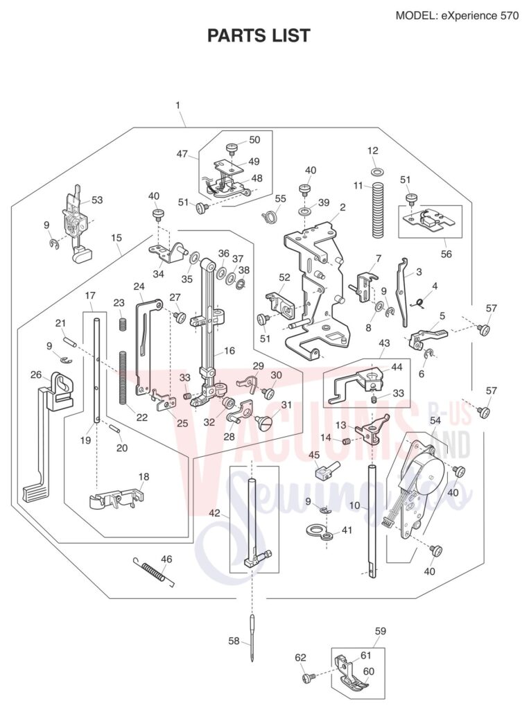 Elna EL570A exploded schematic diagram (page 2)