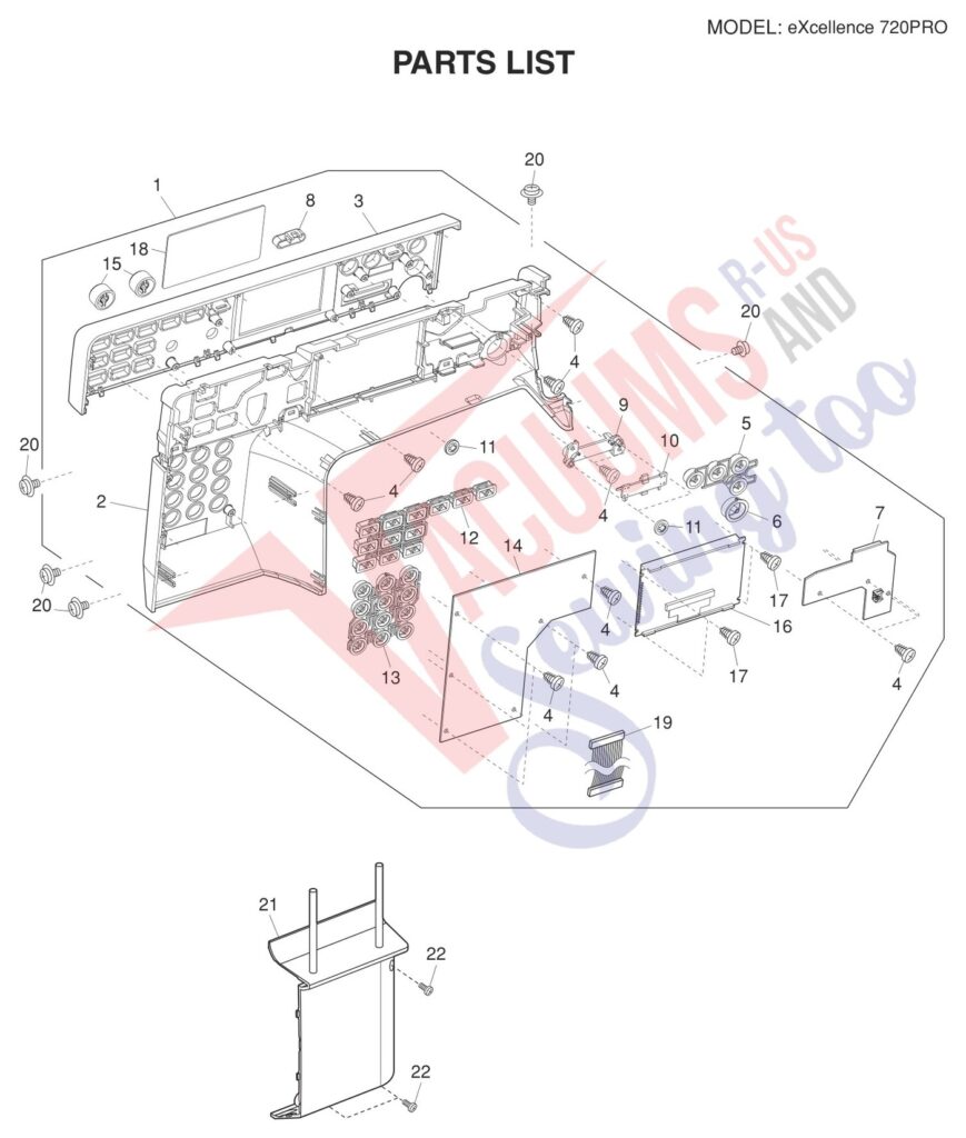 Elna EL720PRO exploded schematic diagram (page 1)