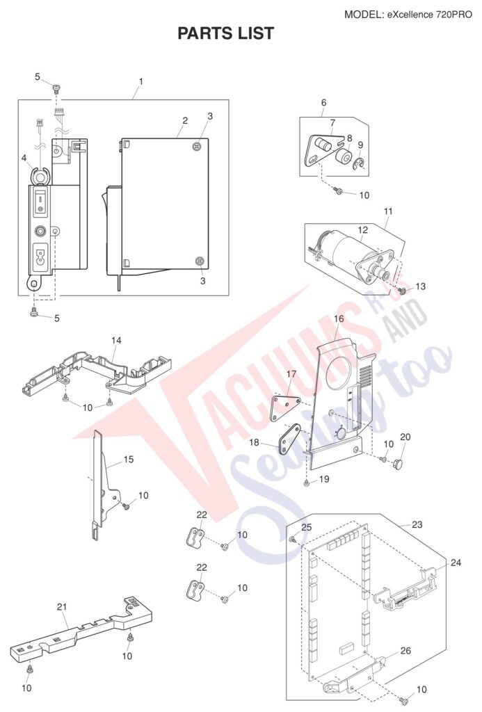 Elna EL720PRO exploded schematic diagram (page 3)