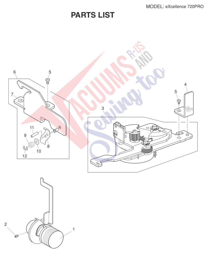 Elna EL720PRO exploded schematic diagram (page 14)