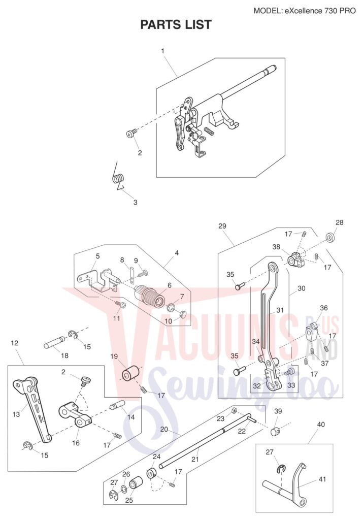 Elna EL730PRO exploded schematic diagram (page 7)
