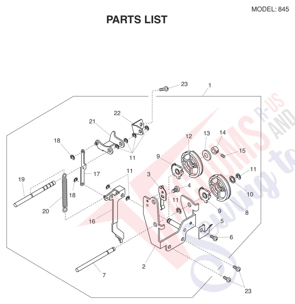 Elna EL745 V2 exploded schematic diagram (page 3)