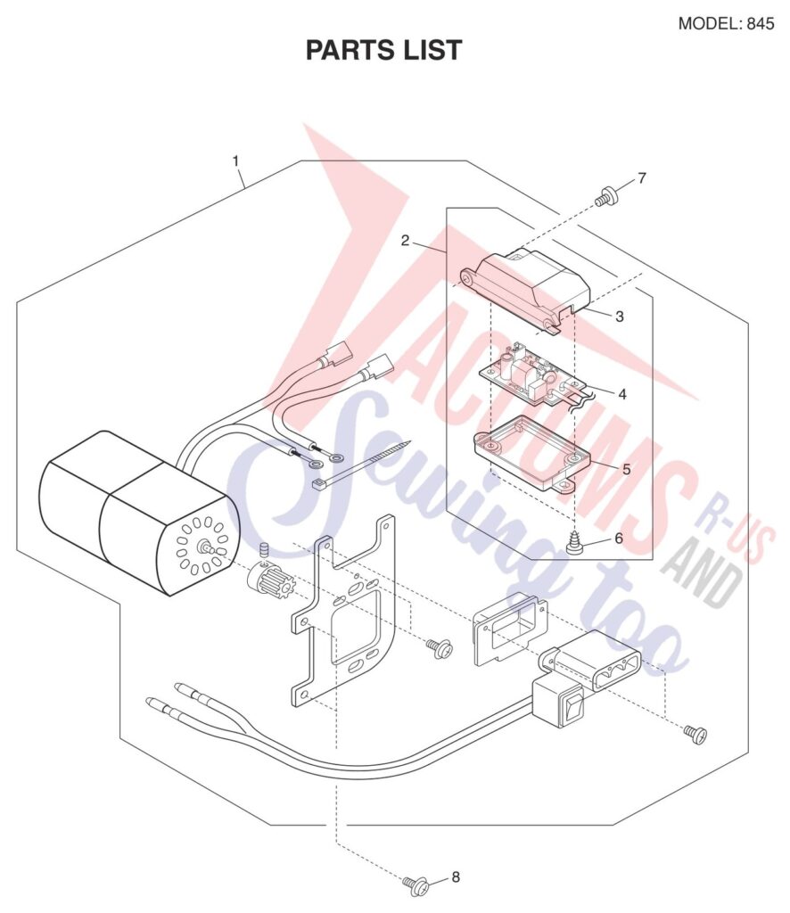Elna EL745 V2 exploded schematic diagram (page 5)