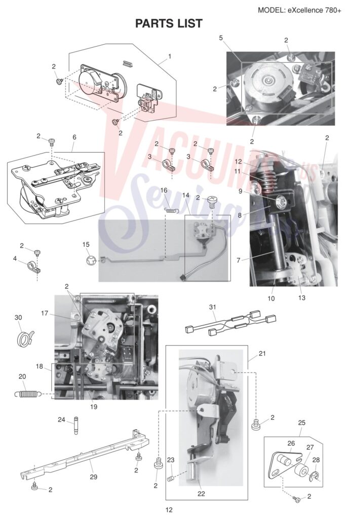 Elna EL780PLUS exploded schematic diagram (page 4)