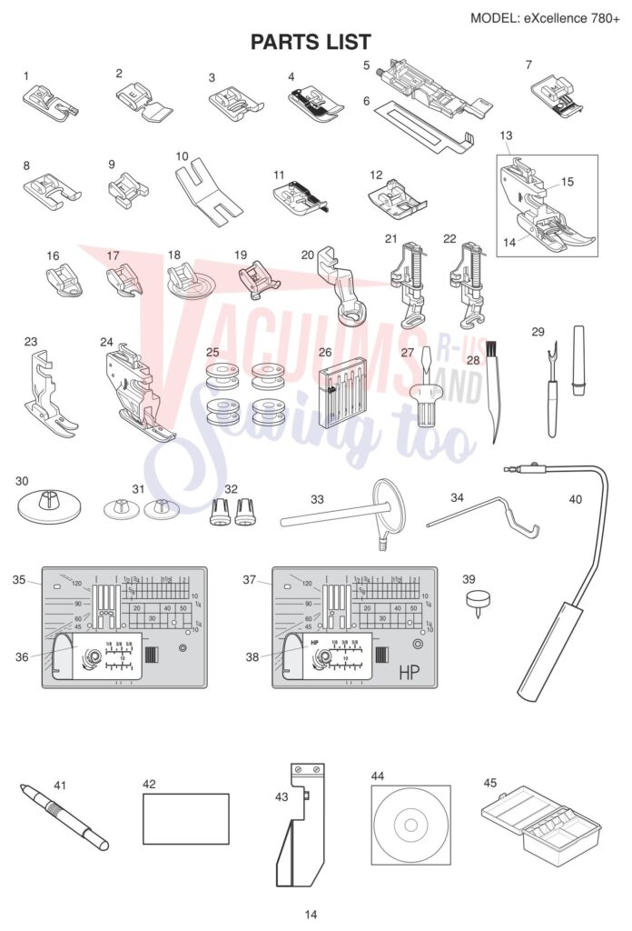 Elna EL780PLUS exploded schematic diagram (page 6)