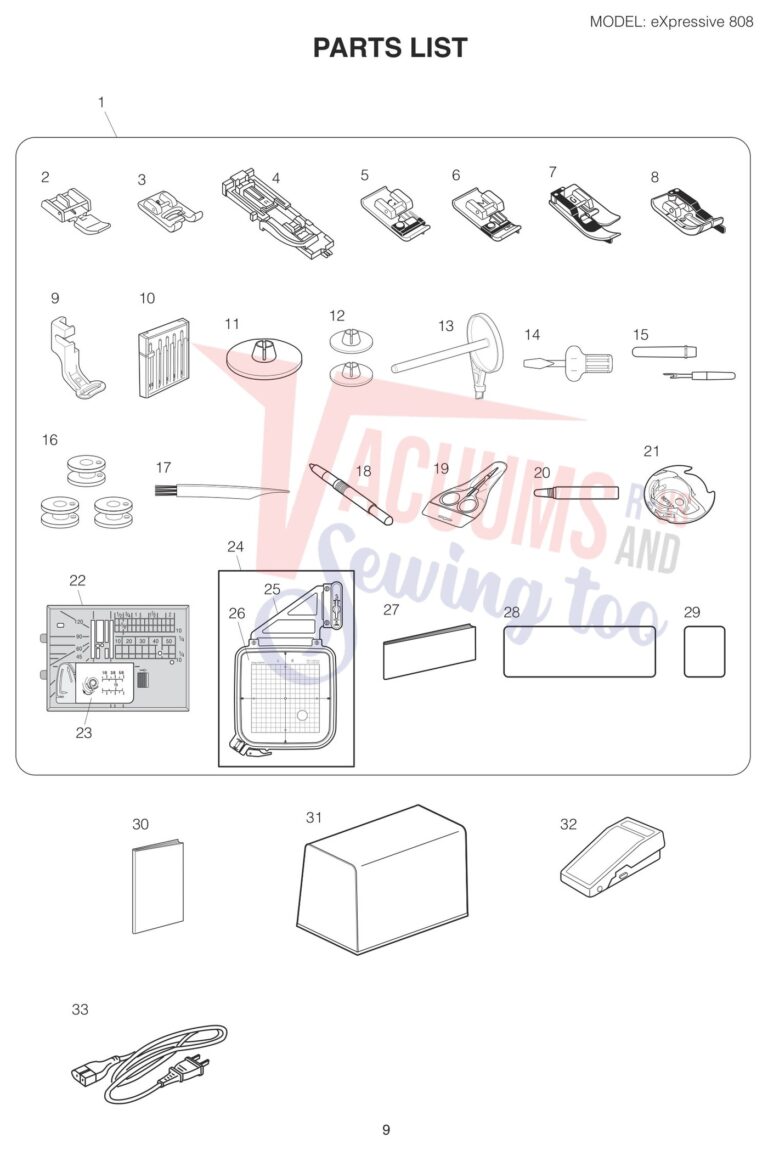 Elna EL808 schematic page 9 preview