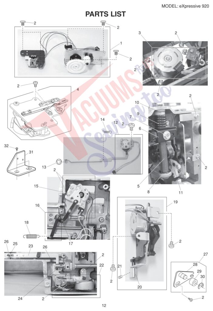 Elna EL920 V2 exploded schematic diagram (page 4)