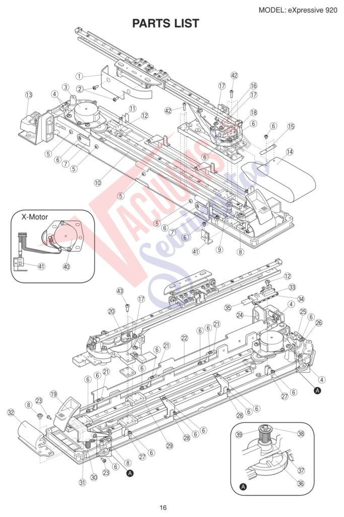 Elna EL920 V2 exploded schematic diagram (page 8)