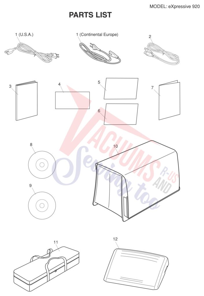 Elna EL920 V2 exploded schematic diagram (page 11)