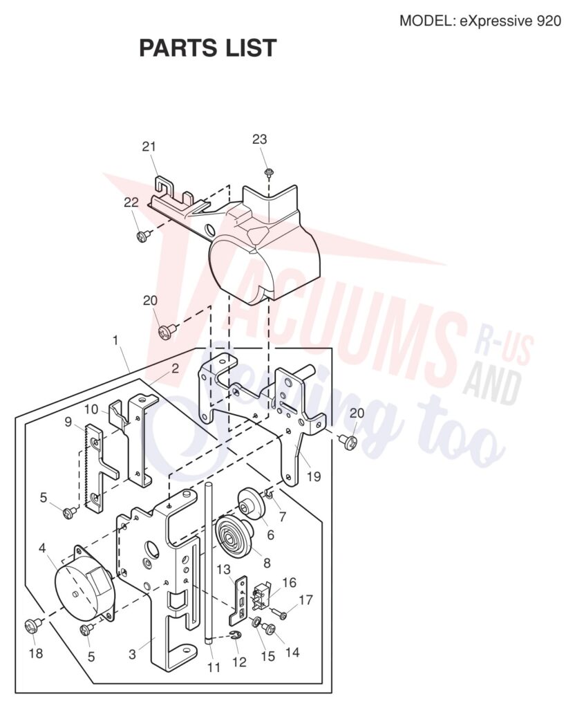 Elna EL920 V2 exploded schematic diagram (page 13)