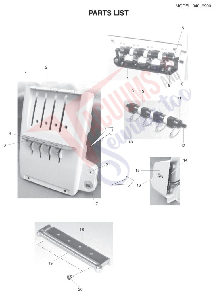 Elna EL940PRO exploded schematic diagram (page 3)