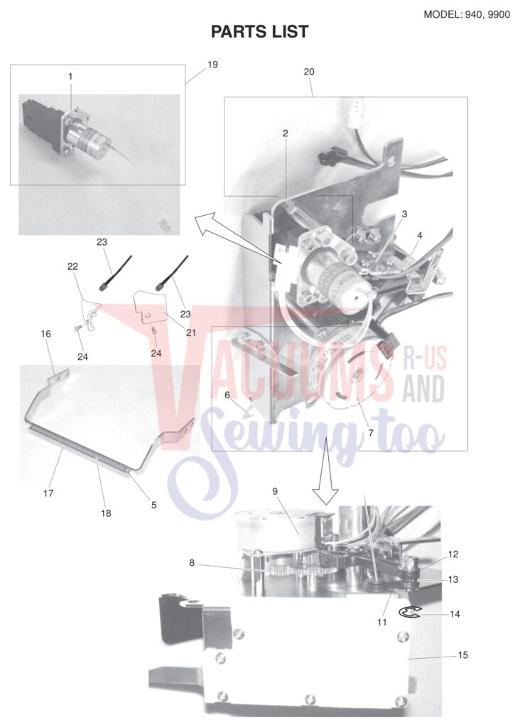 Elna EL940PRO exploded schematic diagram (page 4)