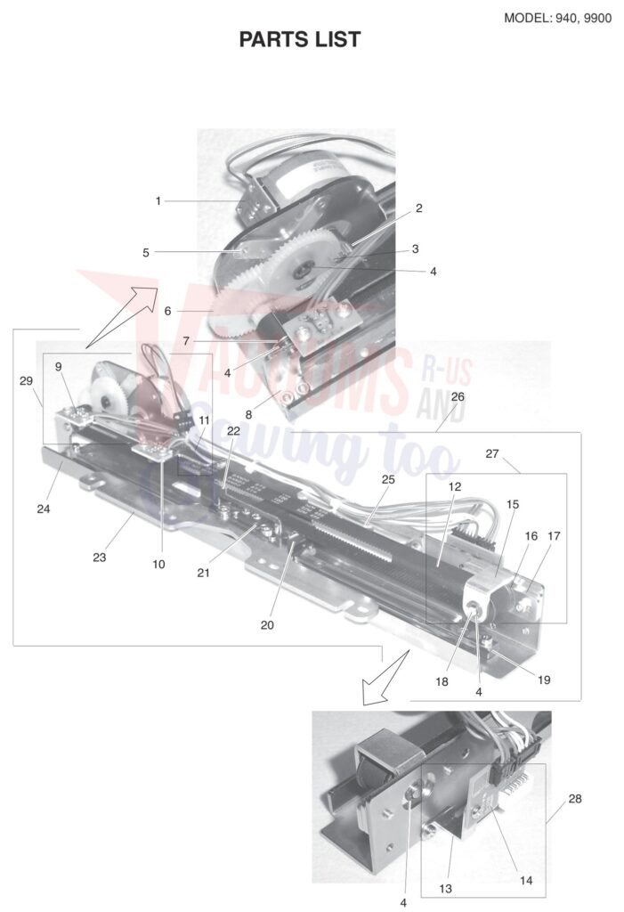 Elna EL940PRO exploded schematic diagram (page 6)