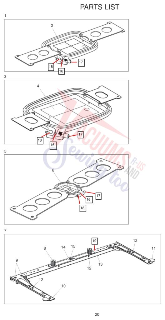 Elna EL940PRO exploded schematic diagram (page 13)