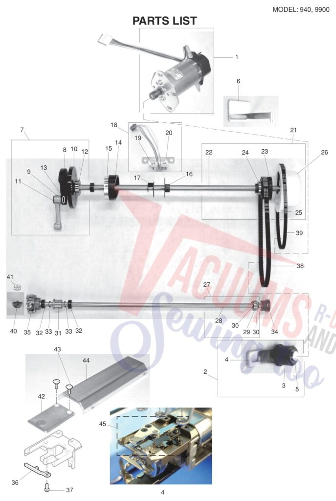 Elna EL940PRO exploded schematic diagram (page 17)
