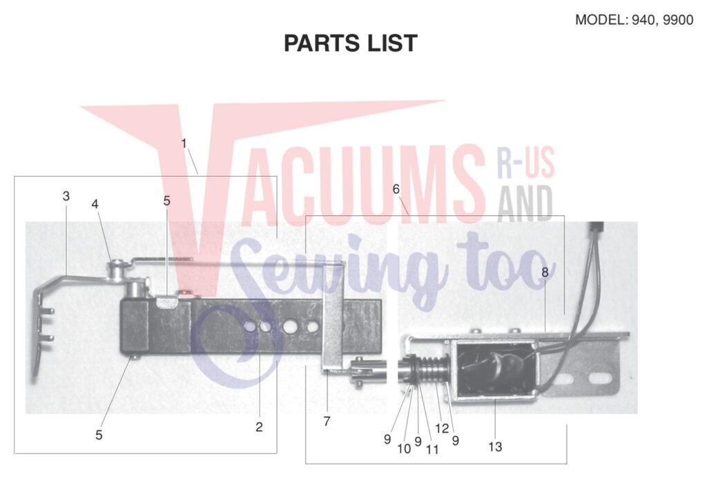 Elna EL940PRO exploded schematic diagram (page 19)
