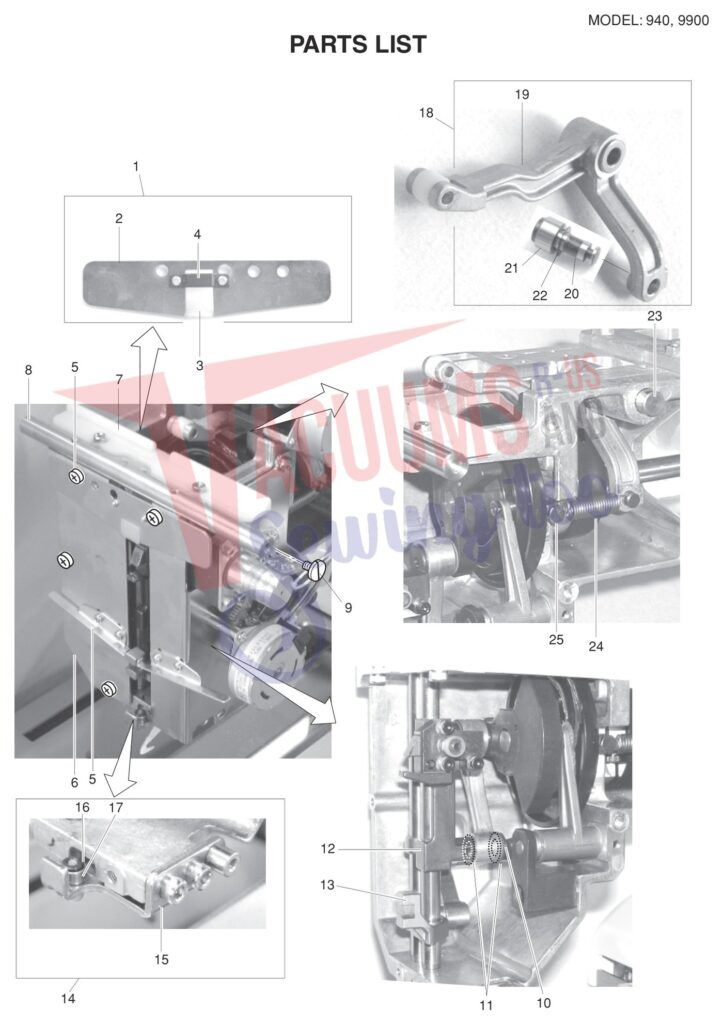 Elna EL940PRO exploded schematic diagram (page 20)