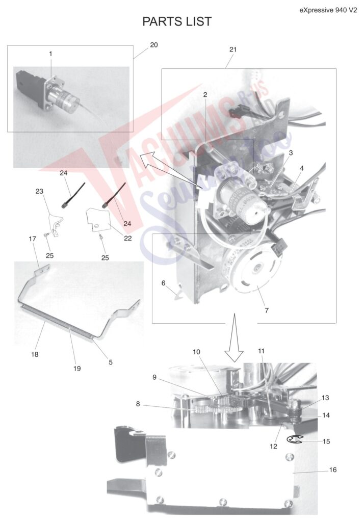 Elna EL940 V2 exploded schematic diagram (page 4)