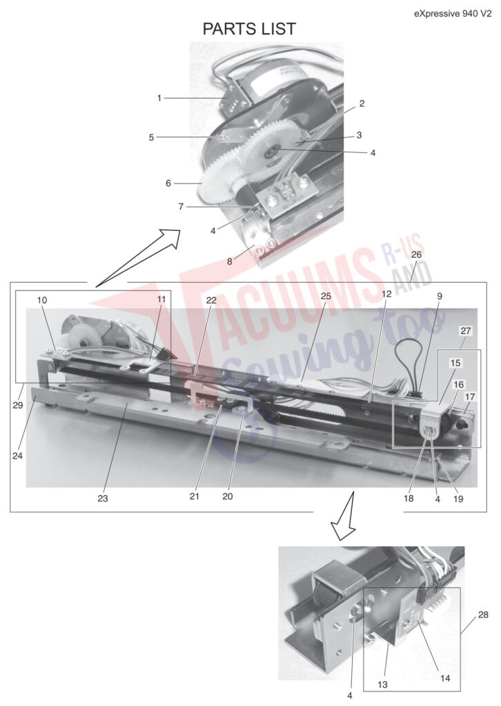 Elna EL940 V2 exploded schematic diagram (page 6)