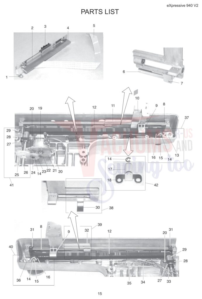 Elna EL940 V2 exploded schematic diagram (page 7)