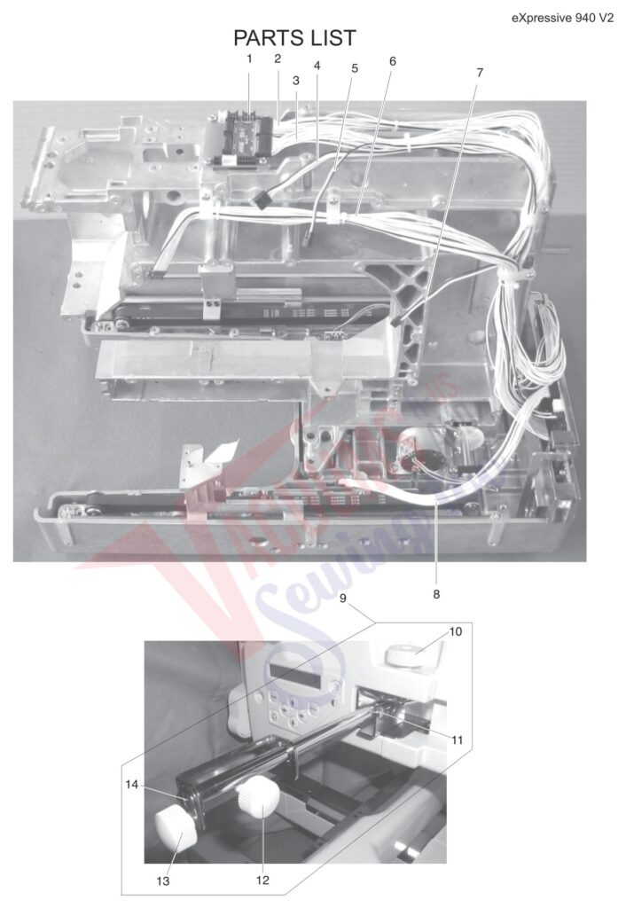 Elna EL940 V2 exploded schematic diagram (page 9)