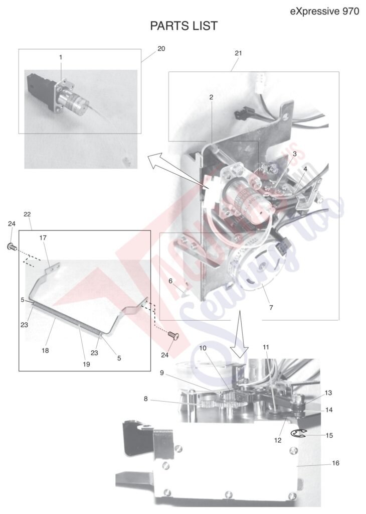 Elna EL970 V2 exploded schematic diagram (page 4)