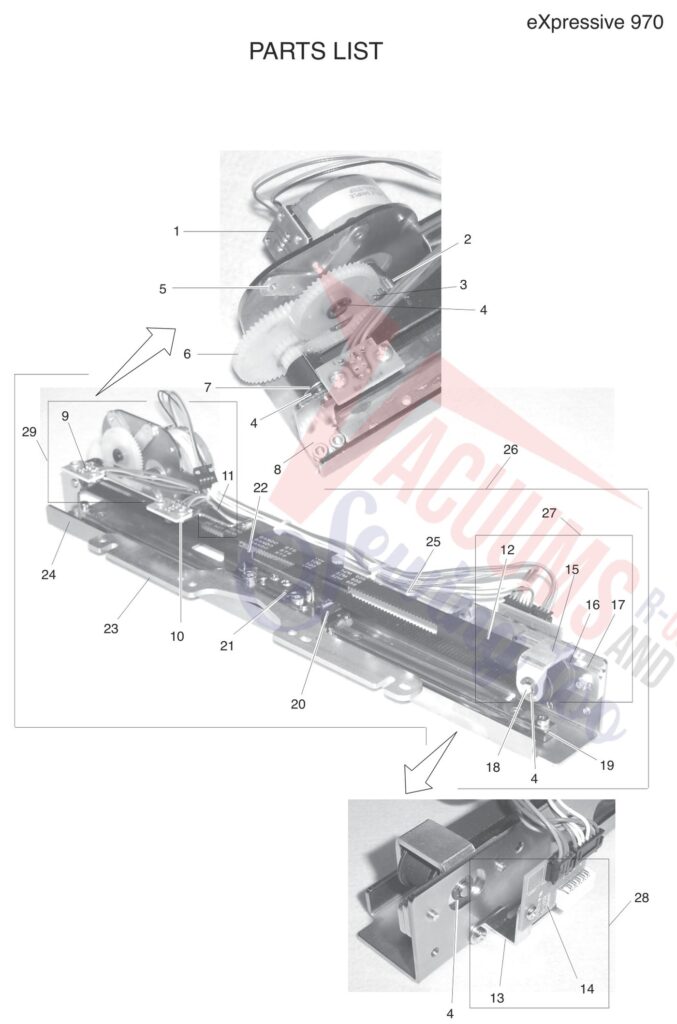 Elna EL970 V2 exploded schematic diagram (page 6)