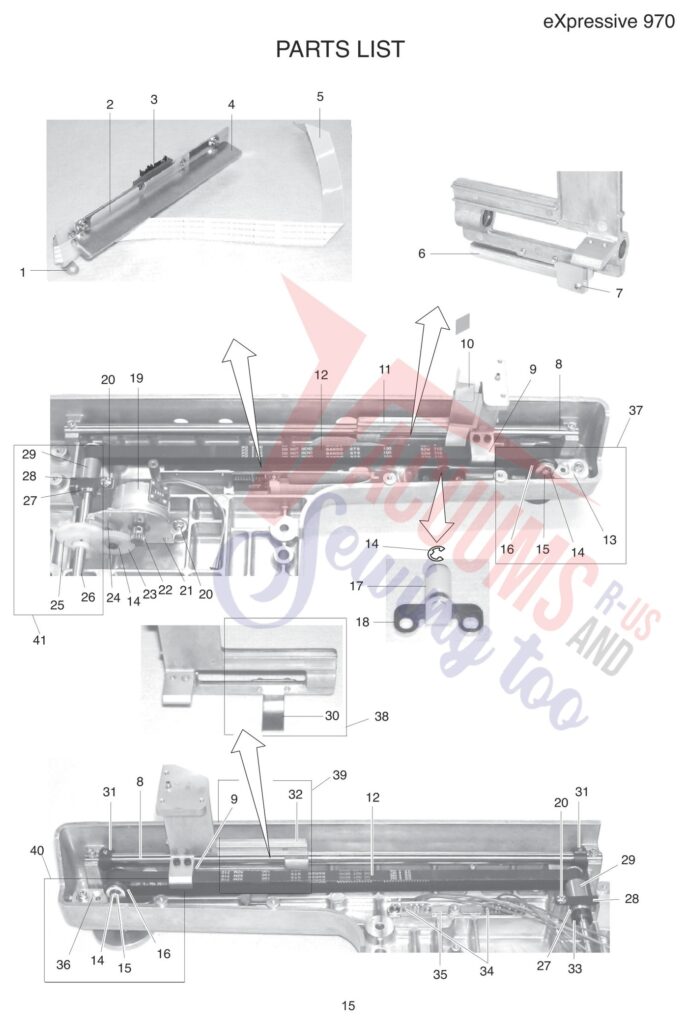 Elna EL970 V2 exploded schematic diagram (page 7)