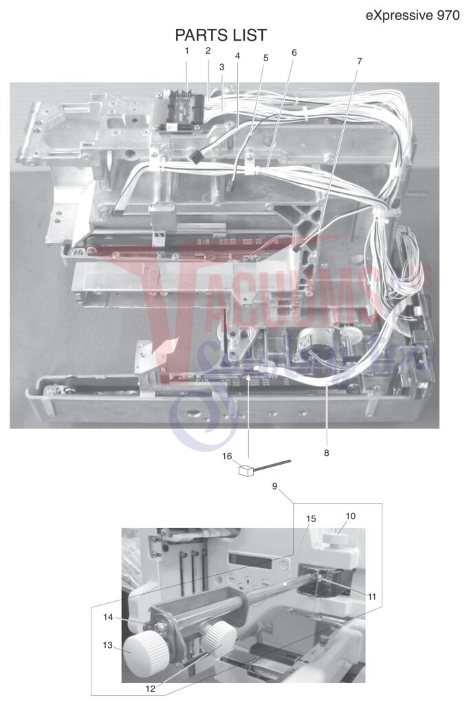 Elna EL970 V2 exploded schematic diagram (page 9)