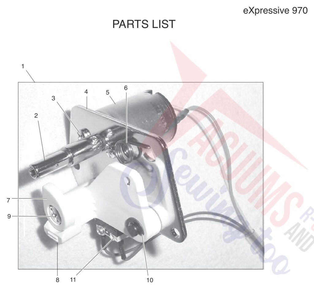 Elna EL970 V2 exploded schematic diagram (page 11)