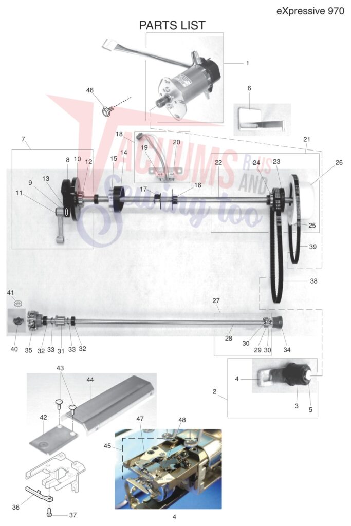 Elna EL970 V2 exploded schematic diagram (page 17)