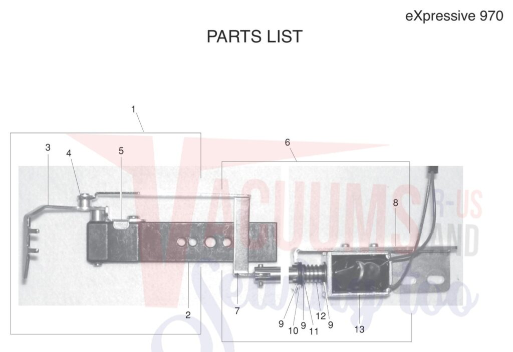Elna EL970 V2 exploded schematic diagram (page 19)