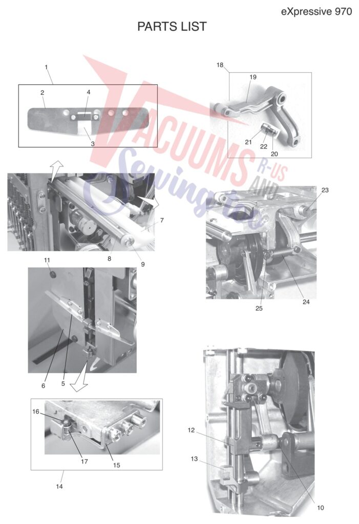 Elna EL970 V2 exploded schematic diagram (page 20)
